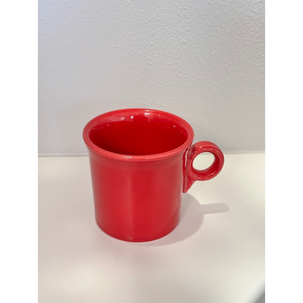 Fiesta HLC USA Scarlet Red Ring Handle Coffee Mug Ceramic Tea Cup Fiestaware